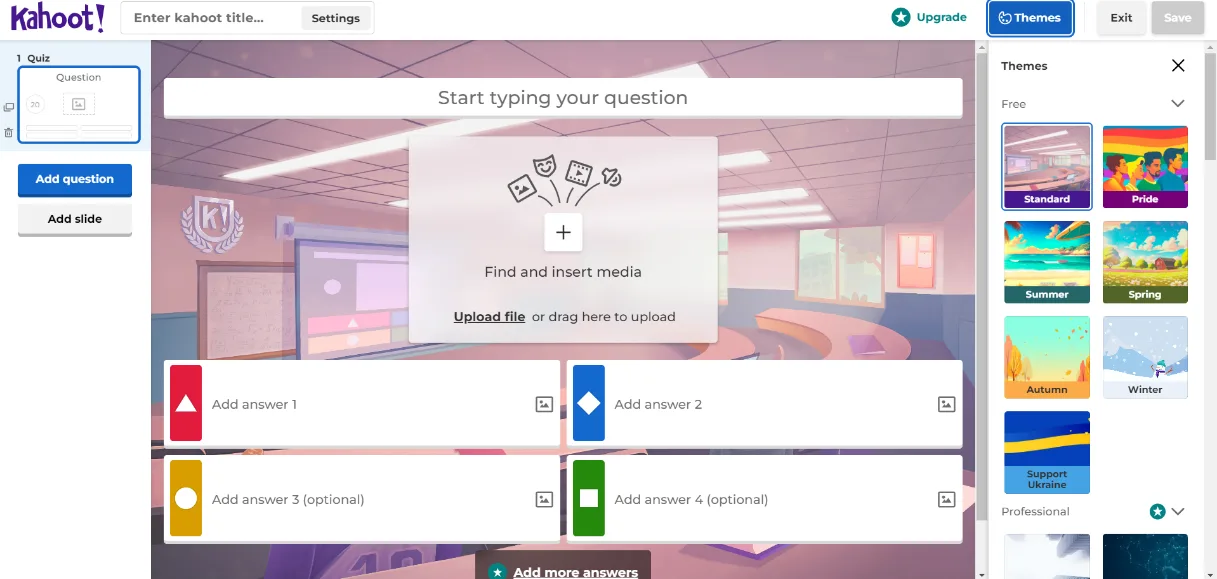 Оформление Kahoot!